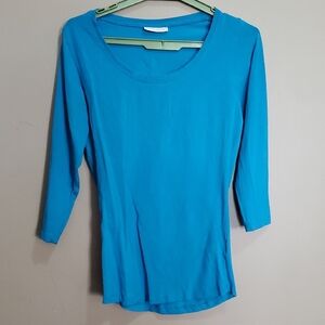 Tee Jays Blue Women's Top Size Small